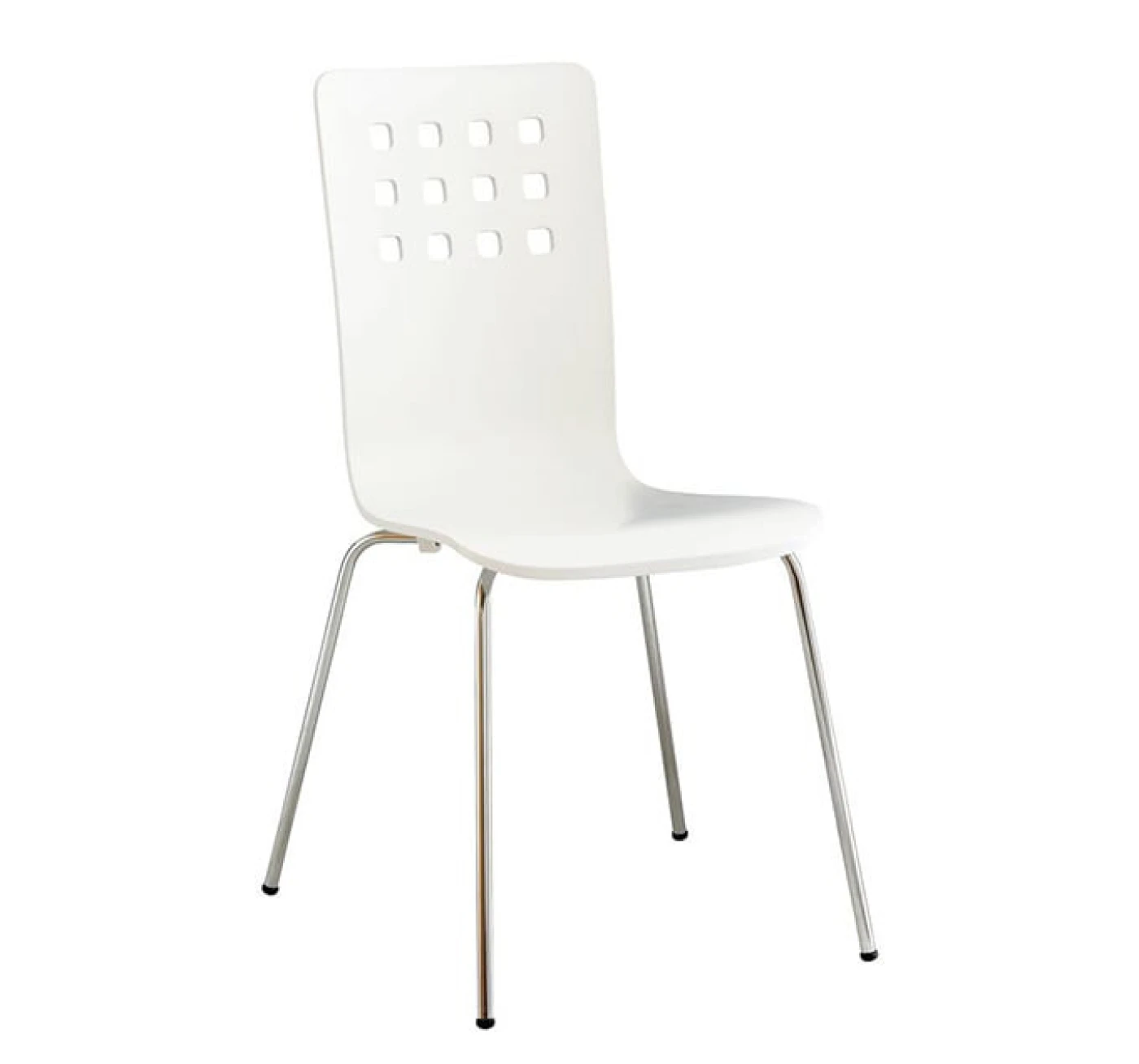 The Bavaria dining chair stands out with its pure white color and youthful, modern design