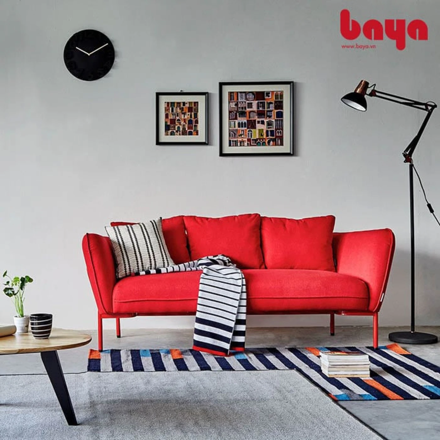 You should combine felt sofas with spaces with bright colors to bring the highest aesthetic effect