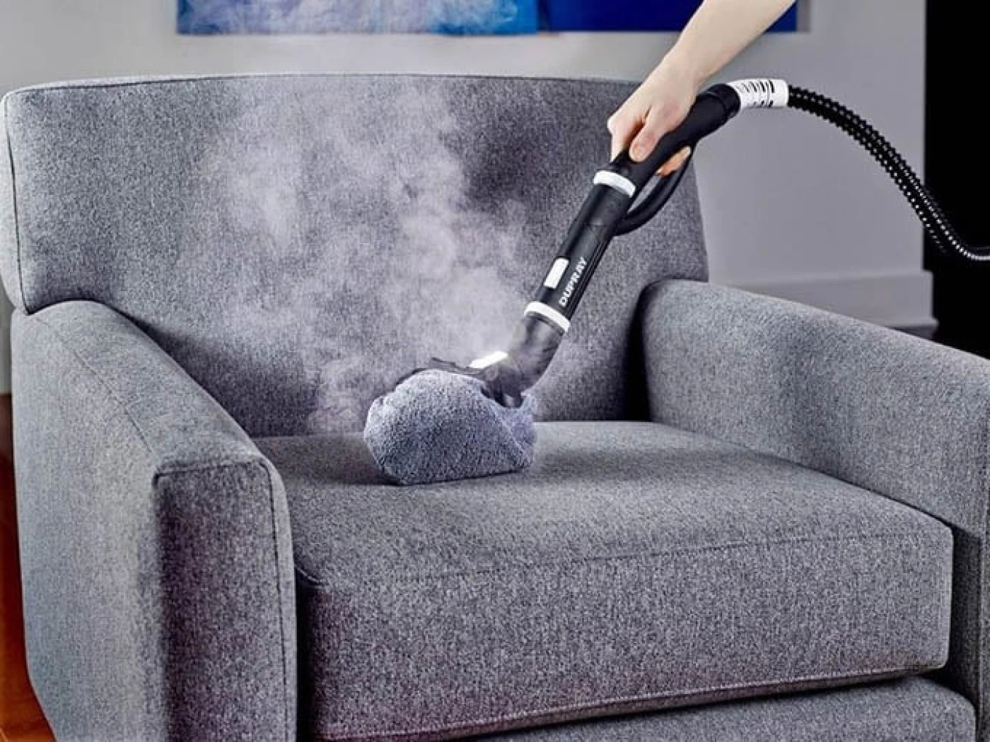 Use a damp cloth to clean the sofa when encountering common stains